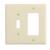 Eaton Wiring Devices PJ126V-SP-L Combination Wallplate, 4-7/8 in L, 4-15/16 in W, 2 -Gang, Polycarbo