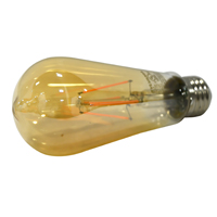 Sylvania Ultra 75351 Vintage LED Lamp, 120 V, 4.5 W, Medium E26, ST19 Lamp, Warm White Light