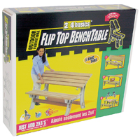 2x4basics 90110 Flip Top Bench Table, Wood, Sand