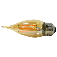 Sylvania Ultra 79580 Vintage LED Lamp, 120 V, 4 W, Medium E26, B10 Lamp, Warm White Light