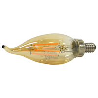 Sylvania Ultra 79582 Vintage LED Lamp, 120 V, 4 W, Candelabra E12, B10 Lamp, Warm White Light