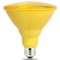 Feit Electric PAR38/Y/10KLED/BX LED Bulb, PAR38 Bulb, 6.5 W, Yellow Bulb, LED Bulb - 4 Pack
