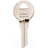 HY-KO 11010AP5 Key Blank, Brass, Nickel, For: Chicago Cabinet, House Locks and Padlocks - 10 Pack