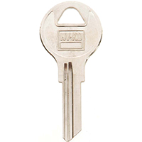 HY-KO 11010AP2 Key Blank, Brass, Nickel, For: Chicago Cabinet, House Locks and Padlocks - 10 Pack