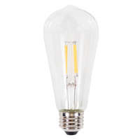 Sylvania 40772 Natural LED Bulb, Decorative, ST19 Lamp, 60 W Equivalent, E26 Lamp Base, Dimmable, Cl