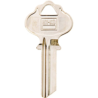 HY-KO 11010IN2 Key Blank, Brass, Nickel, For: ILCO Vehicle Locks - 10 Pack