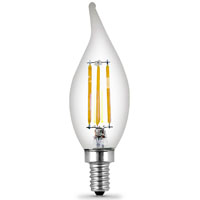 Feit Electric BPCFC40/927CA/FIL LED Bulb, Decorative, Flame Tip Lamp, 40 W Equivalent, E12 Lamp Base