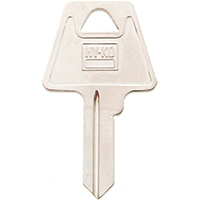 HY-KO 11010AM3 Key Blank, Brass, Nickel, For: American Cabinet, House Locks and Padlocks - 10 Pack