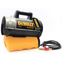 DeWALT DXH70CFAV Forced Air Propane Heater, 20/60 V, Yellow