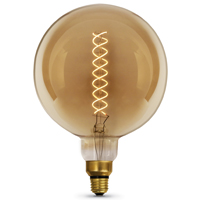 Feit Electric G63/S/820/LED Spiral Filament LED Light Bulb, Globe, G63 Lamp, 60 W Equivalent, E26 La - 3 Pack