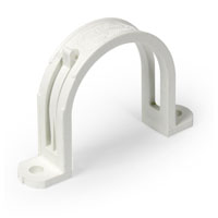 IPEX 201012 Pipe Strap with Wire Holder, 2 in Opening, PVC, White, For: Central Vacuum System