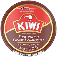 Kiwi 10113 Shoe Polish, Brown, Paste, 1.125 oz Can - 12 Pack