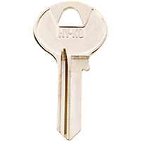 HY-KO 11010BO1 Key Blank, Brass, Nickel, For: Boomer Cabinet, House Locks and Padlocks - 10 Pack