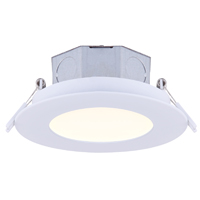 CANARM DL-4-9RR-WH-C-4 Recessed Downlight, 120 V, LED Lamp, White