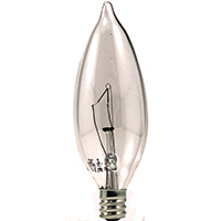 Sylvania 13328 Incandescent Lamp, 40 W, B10 Lamp, Candelabra Lamp Base, 320 Lumens, 2850 K Color Tem - 6 Pack