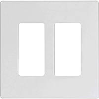 Eaton Wiring Devices Aspire 9522WS Wallplate, 4-1/2 in L, 4.56 in W, 2 -Gang, Polycarbonate, White,