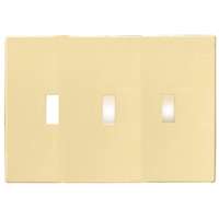 Eaton Wiring Devices PJS3V Wallplate, 4-7/8 in L, 6-3/4 in W, 3 -Gang, Polycarbonate, Ivory, High-Gl