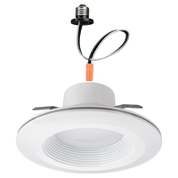 ETI 53804102 Downlight with Night Light Trim, 11 W, 120 V, LED Lamp, White
