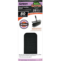 Gator 3304 Sandscreen, 11 in L, 4-3/8 in W, 80 Grit, Gator, Silicon Carbide Abrasive - 25 Pack