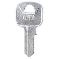 HY-KO 11010AB16 Key Blank, Brass, Nickel, for ABUS AB16 Locks - 10 Pack