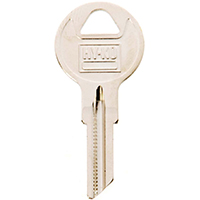 HY-KO 11010B1 Key Blank, Brass, Nickel, For: Briggs and Stratton Cabinet, House Locks and Padlocks - 10 Pack