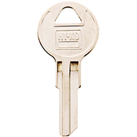 HY-KO 11010CG22 Key Blank, Brass, Nickel, For: Chicago Cabinet, House Locks and Padlocks - 10 Pack