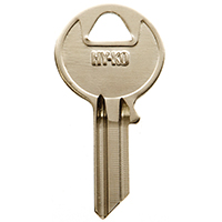 HY-KO 11010AB1 Key Blank, Brass, Nickel, For: Abus Cabinet, House Locks and Padlocks - 10 Pack