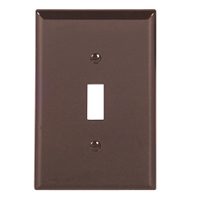 Eaton Wiring Devices PJ1B Wallplate, 4-1/2 in L, 2-3/4 in W, 1 -Gang, Polycarbonate, Brown, High-Glo - 25 Pack