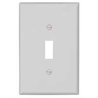 Eaton Wiring Devices PJ1W Mid-Size Wallplate, 1-Gang, Polycarbonate, White - 25 Pack