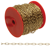 Campbell 0710317 Sash Chain, 3, 164 ft L, 5 lb Working Load, Metal, Brass