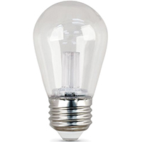 Feit Electric BPS14/SU/LED LED Lamp, Decorative, S14 Lamp, 11 W Equivalent, E26 Lamp Base, Clear, Wa