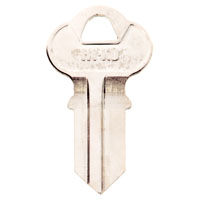 HY-KO 11010CG2 Key Blank, Brass, Nickel, For: Chicago CG2 Locks - 10 Pack