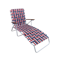 Seasonal Trends AC4012-RED Folding Web Lounge Chair - Red, 66.93 in D, 300 lb Capacity, Steel/PE bel - 2 Pack