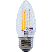 Feit Electric BPF1560/827/FILED LED Bulb, Decorative, F15 Lamp, 60 W Equivalent, E26 Lamp Base, Dimm - 6 Pack