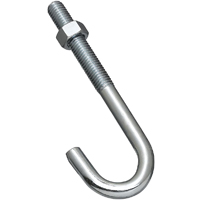 National Hardware 2195BC Series 232975 J-Bolt, 1/2 in Thread, 3 in L Thread, 6 in L, 425 lb Working