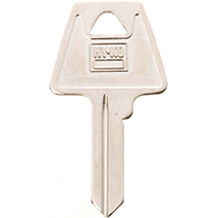 HY-KO 11010AM6 Key Blank, Brass, Nickel, For: American Cabinet, House Locks and Padlocks - 10 Pack