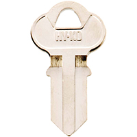 HY-KO 11010CG4 Key Blank, Brass, Nickel, For: Chicago Cabinet, House Locks and Padlocks - 10 Pack