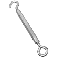 National Hardware 2172BC Series N221-903 Turnbuckle, 320 lb Working Load, 1/2-13 in Thread, Hook, Ey