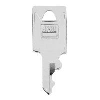 HY-KO 11010170S Key Blank, Brass, Nickel-Plated, For: Samsonite 170S Locks - 10 Pack