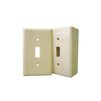 EATON 2134V-JP Wallplate, 4-1/2 in L, 2-3/4 in W, 1 -Gang, Thermoset, Ivory, High-Gloss