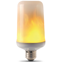 Feit Electric C/FLAME/LED LED Bulb, Specialty, T60 Lamp, E26 Lamp Base, White, Warm White Light, 150 - 4 Pack